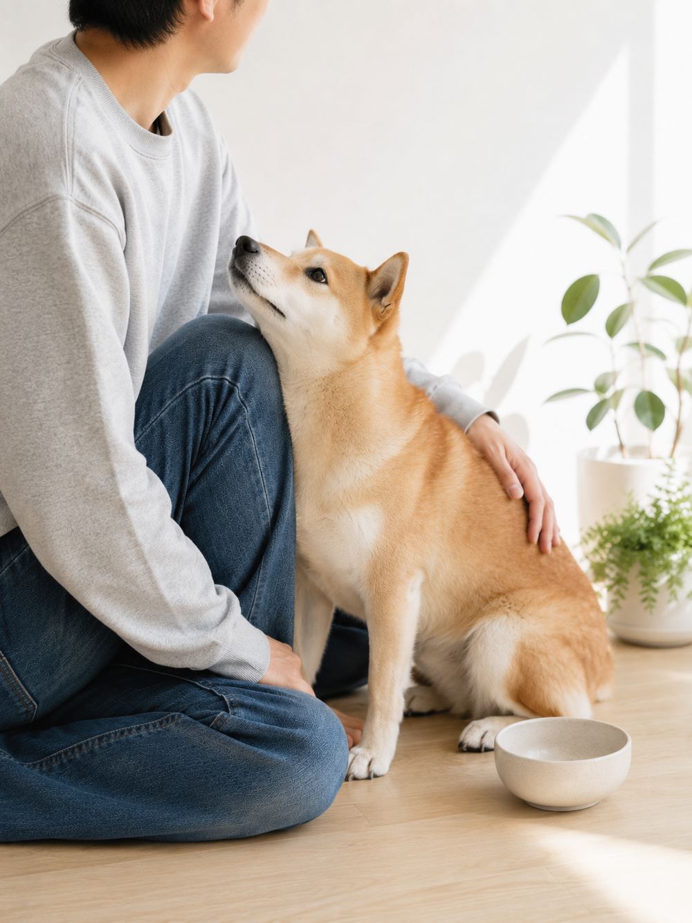 柴犬と暮らす飼い主